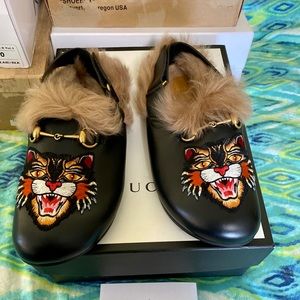 Gucci Fur Loafers